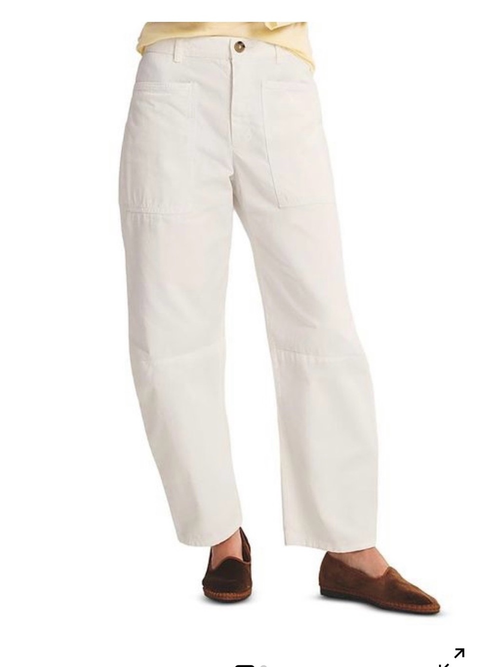 Velvet by Graham & Spencer, curved knee pants, size 2, color white